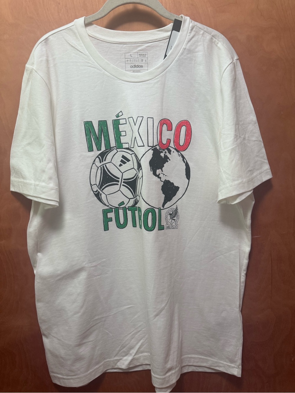 Bundle 4 $10 items for $30 adidas Mexico Futbol Soccer Graphic Tee Red & Green L
